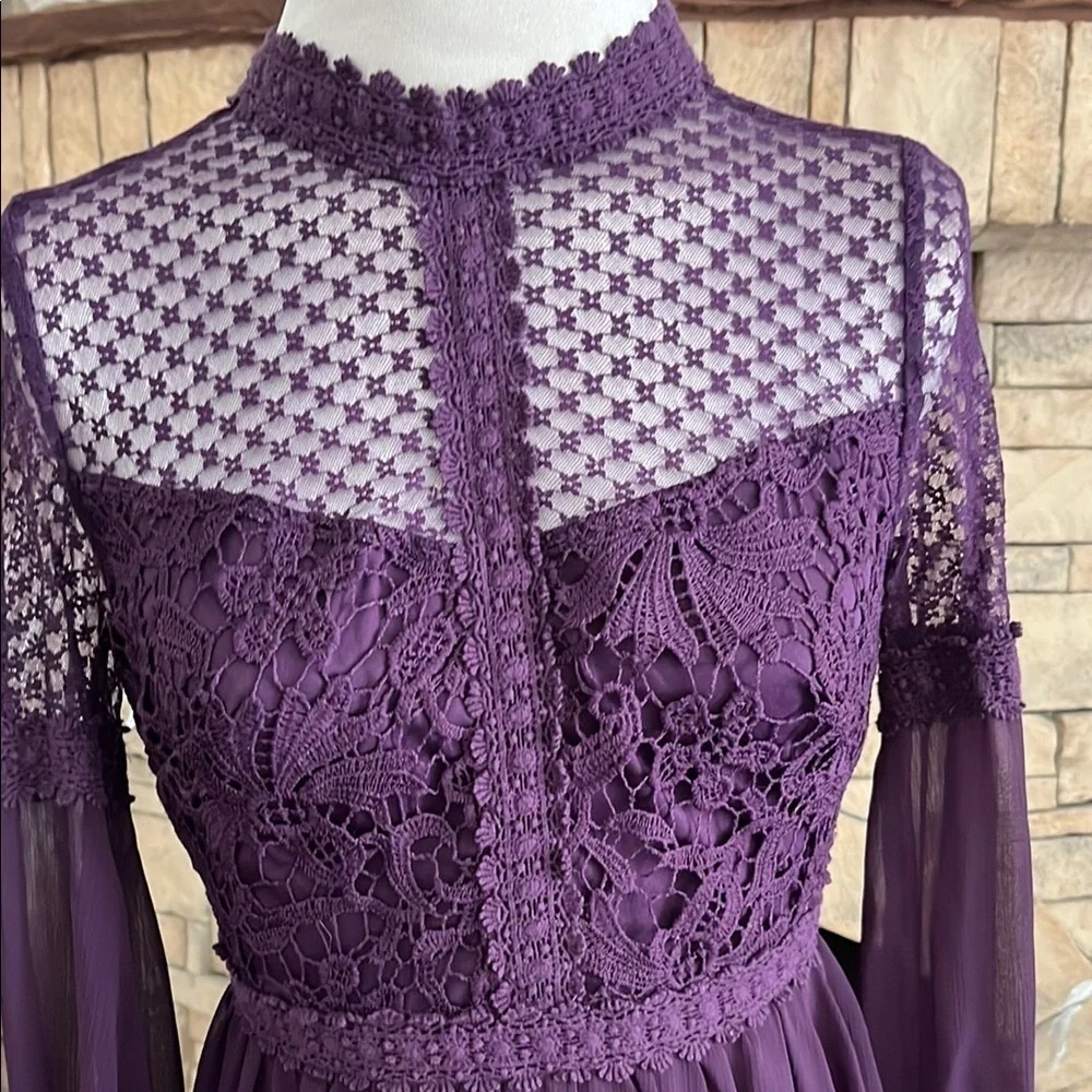 Vintage Looking Purple Xhilaration Lace Dress Size S